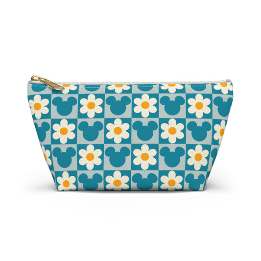 Retro Mickey & Daisy Checkered Accessory Pouch