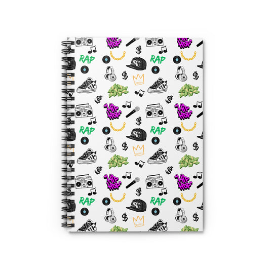 Hip-Hop Vibes Spiral Notebook – Rap, Swag & Beats on Every Page