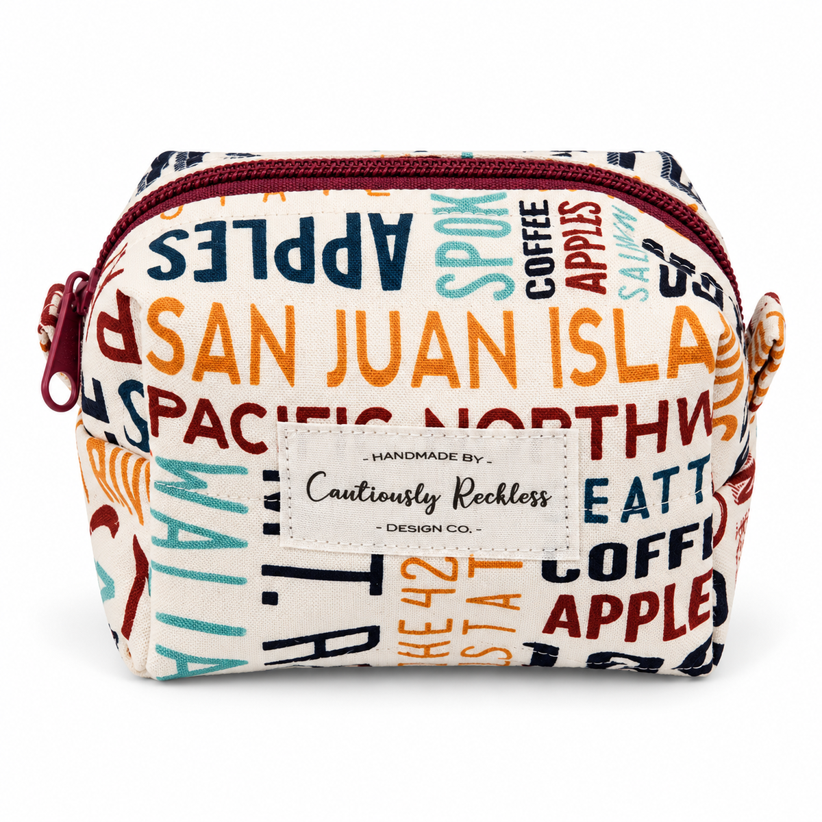Washington State Themed Boxy Makeup Bag