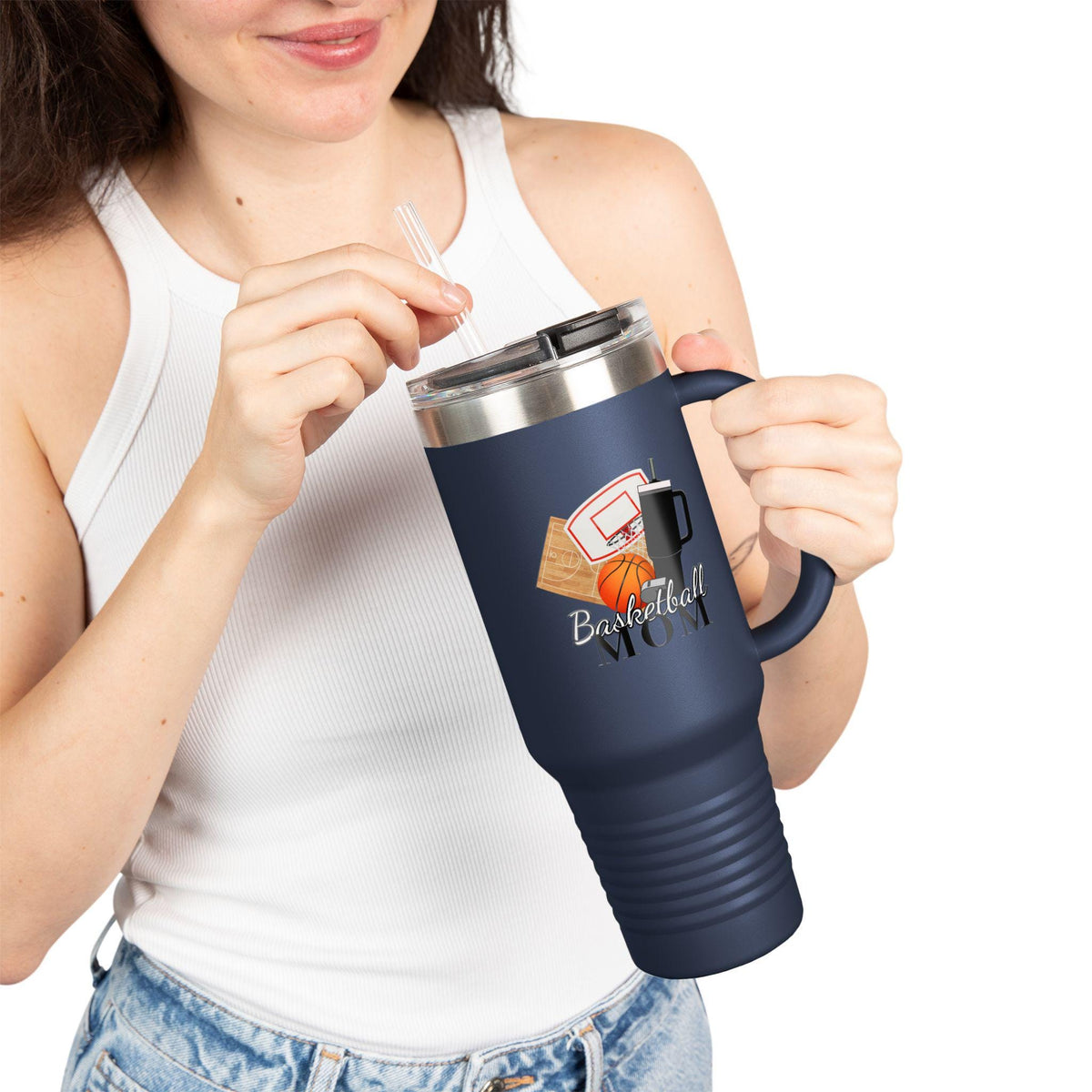 Basketball Mom - 40oz Travel Mug