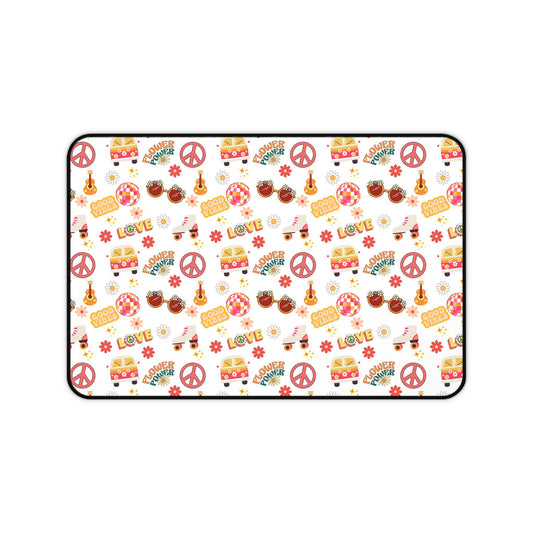 Retro Hippy Themed Desk Mat