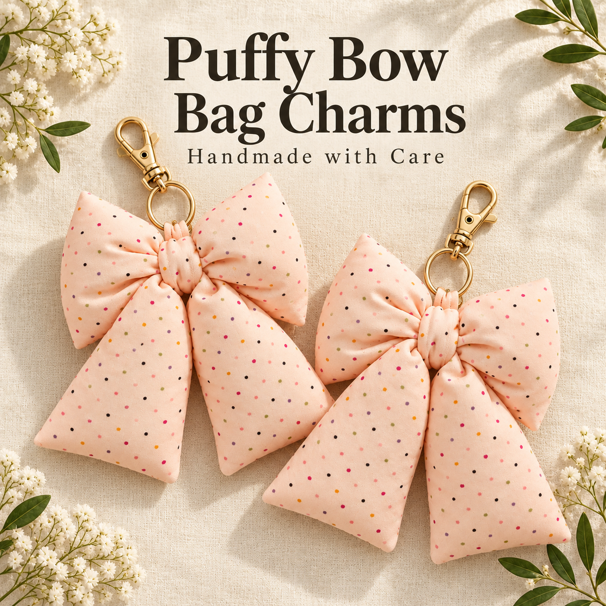 Puffy Bow Bag Charms