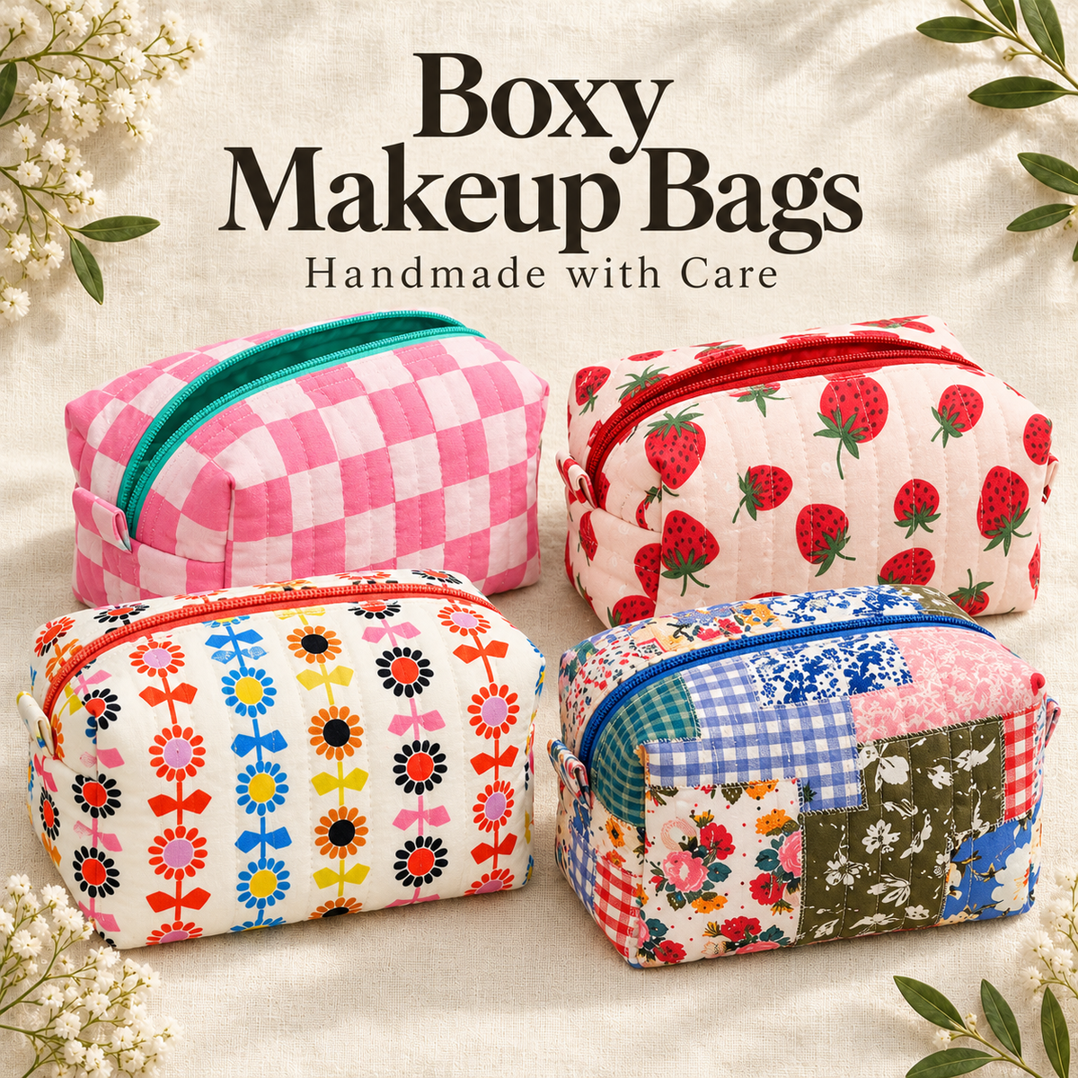 Boxy Makeup Bags