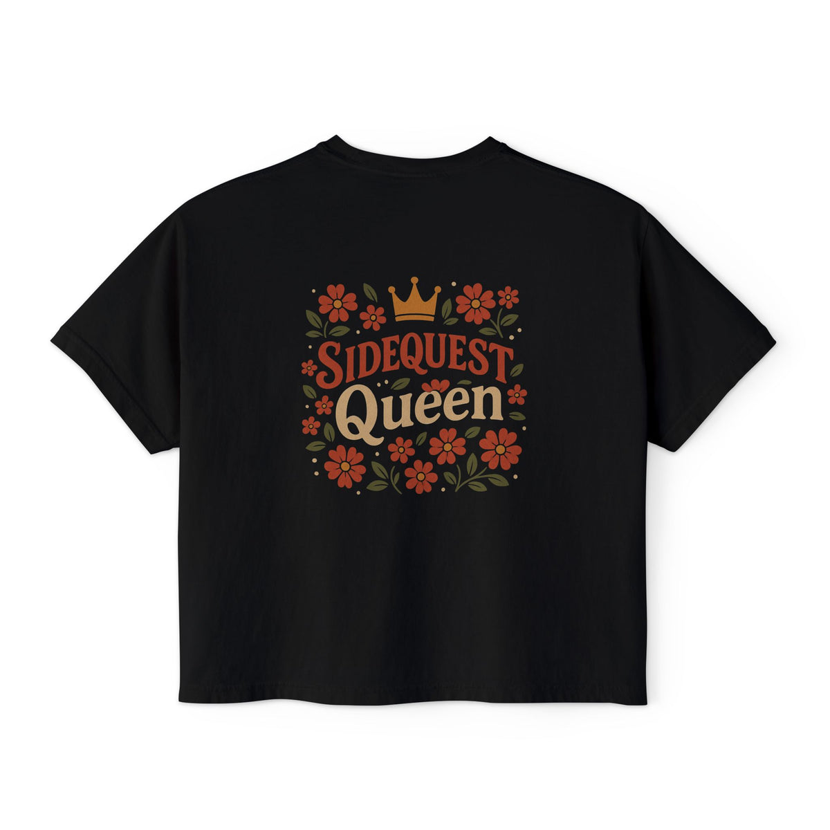 Sidequest Queen Floral - Women's Boxy Tee