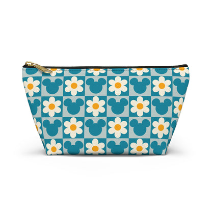 Retro Mickey & Daisy Checkered Accessory Pouch