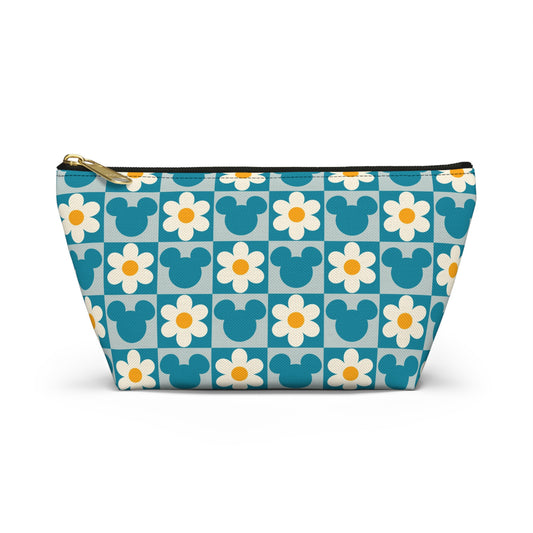 Retro Mickey & Daisy Checkered Accessory Pouch