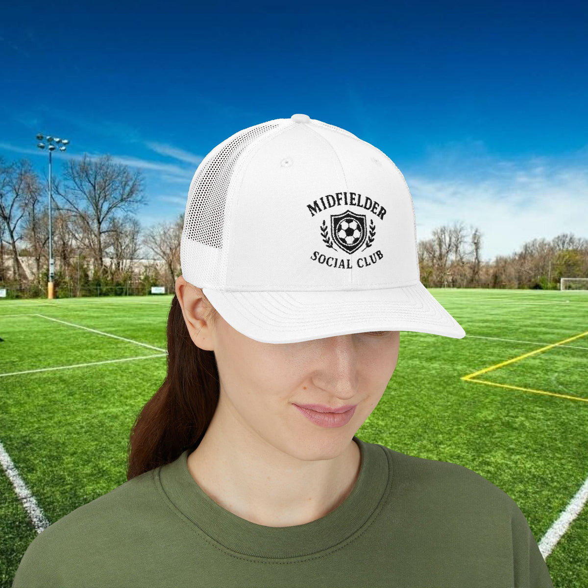 Midfielder Social Club w/Black Logo - Snapback Trucker Cap