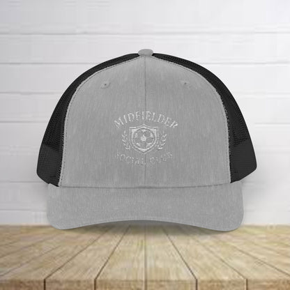 Midfielder Social Club w/White Logo - Snapback Trucker Cap