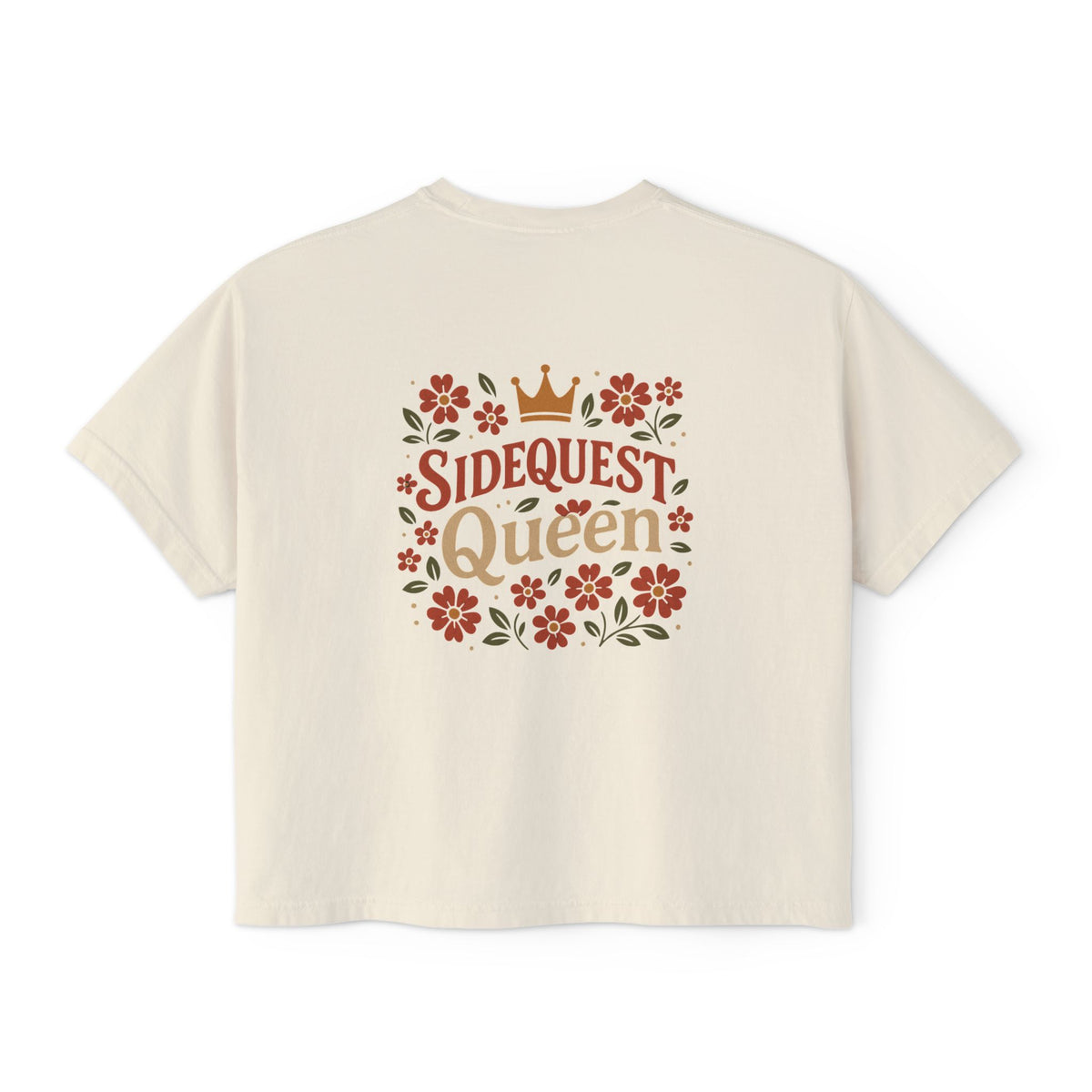 Sidequest Queen Floral - Women's Boxy Tee