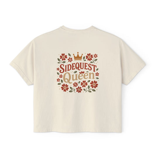 Sidequest Queen Floral - Women's Boxy Tee
