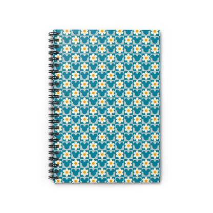 Floral Mickey Spiral Notebook