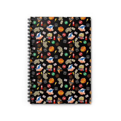 Route 66 Pixar Cars Inspired Spiral Notebook