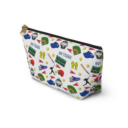 Softball Inspired Accessory Pouch