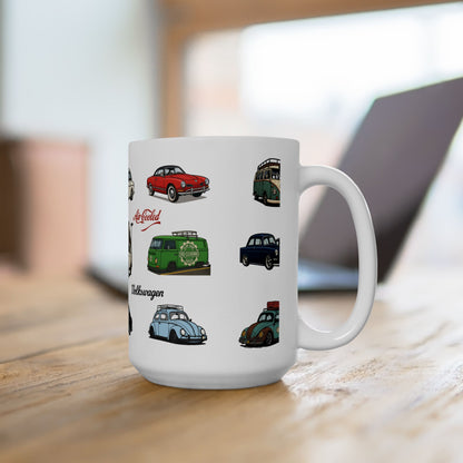 Vintage VW Ceramic Mug, (11oz, 15oz)