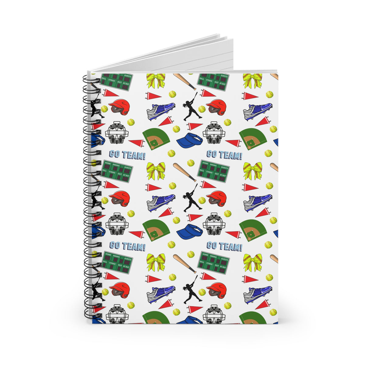 Softball Spirit Spiral Notebook – For Players, Fans & Dugout Dreams