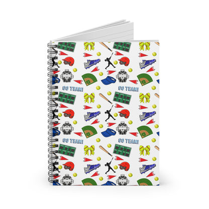 Softball Spirit Spiral Notebook – For Players, Fans & Dugout Dreams