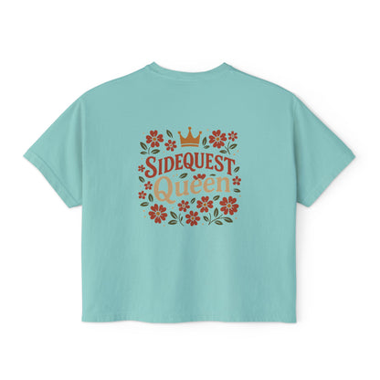 Sidequest Queen Floral - Women's Boxy Tee