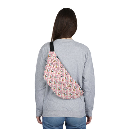Daisy Duck Inspired Pink Checkered Large Fanny Pack