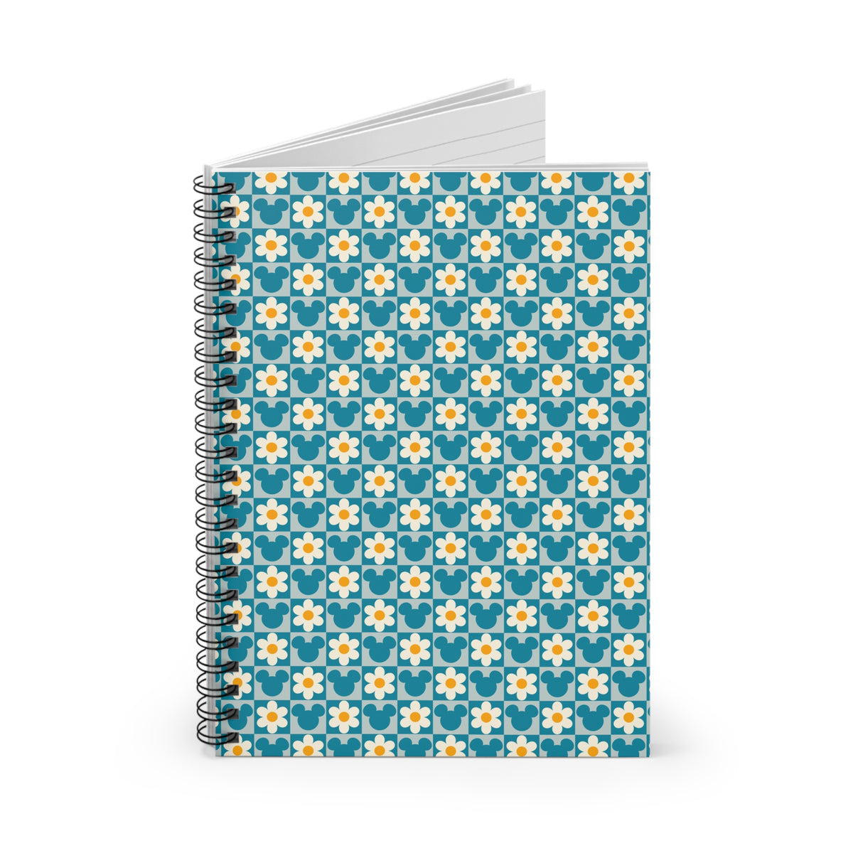Floral Mickey Spiral Notebook