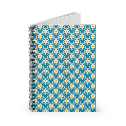 Floral Mickey Spiral Notebook