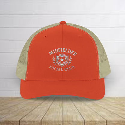 Midfielder Social Club w/White Logo - Snapback Trucker Cap
