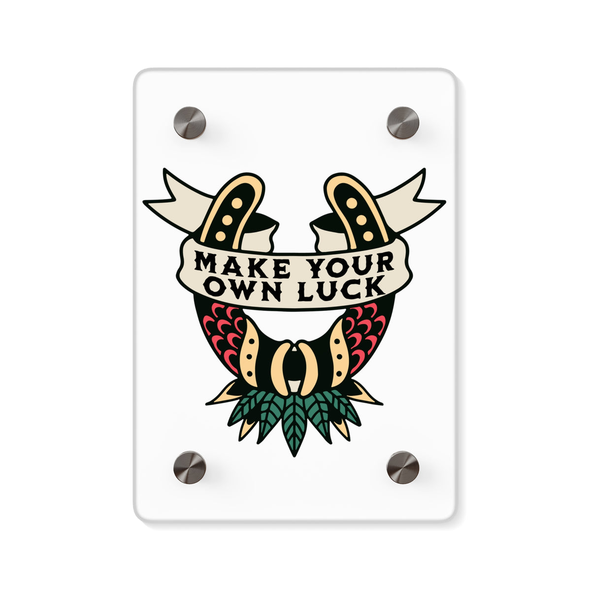 Traditional Style Tattoo Wall Art - Make Your Own Luck