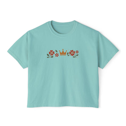 Sidequest Queen Floral - Women's Boxy Tee