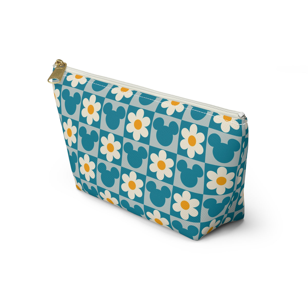 Retro Mickey & Daisy Checkered Accessory Pouch