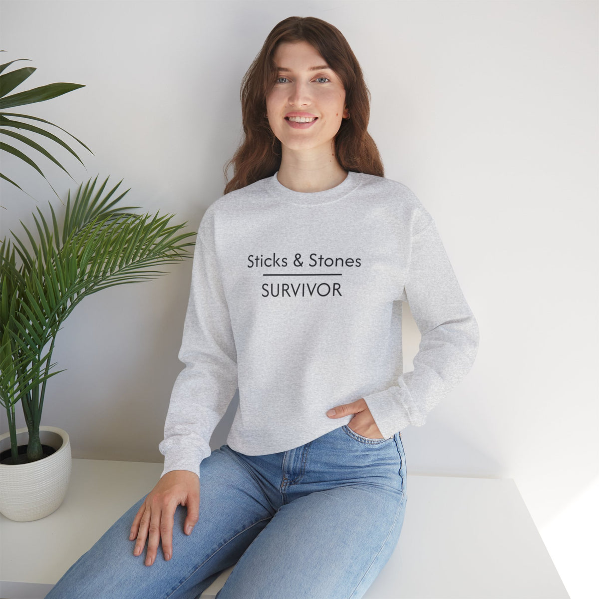 Sticks & Stones Survivor Crew Neck Sweatshirt