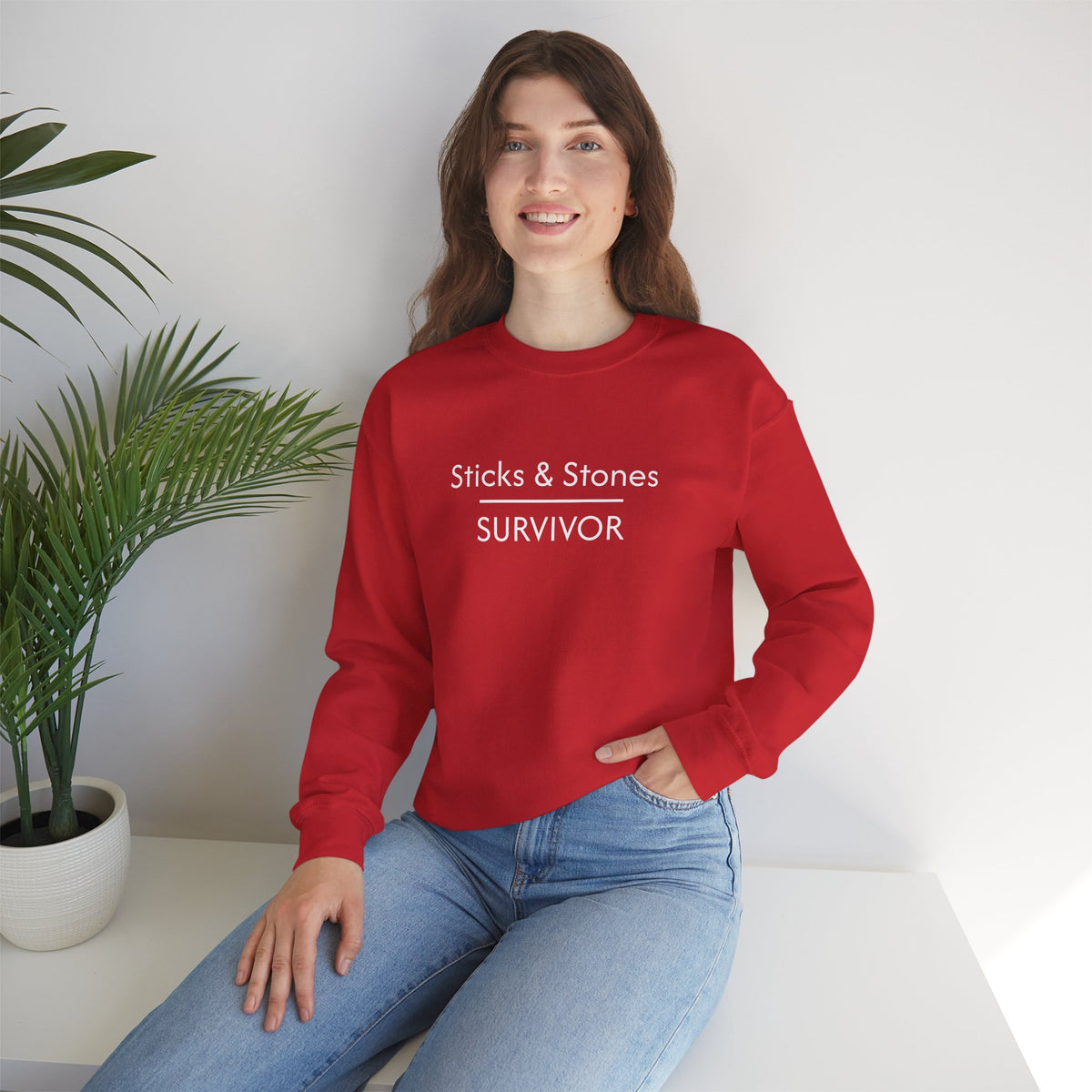 Sticks & Stones Survivor Crew Neck Sweatshirt