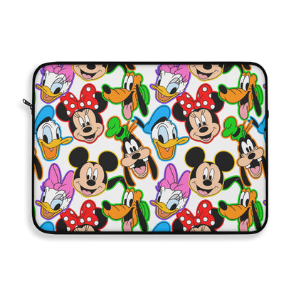 Classic Disney Faces Laptop Sleeve - Bright Color Pattern