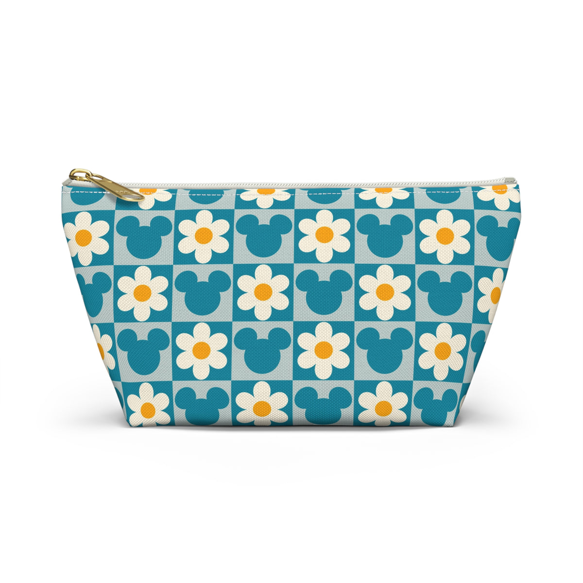 Retro Mickey & Daisy Checkered Accessory Pouch