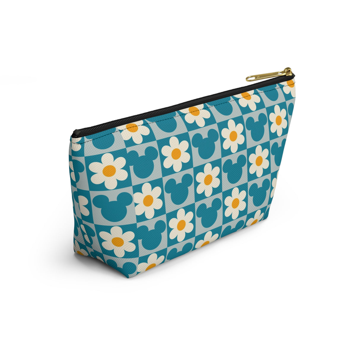 Retro Mickey & Daisy Checkered Accessory Pouch