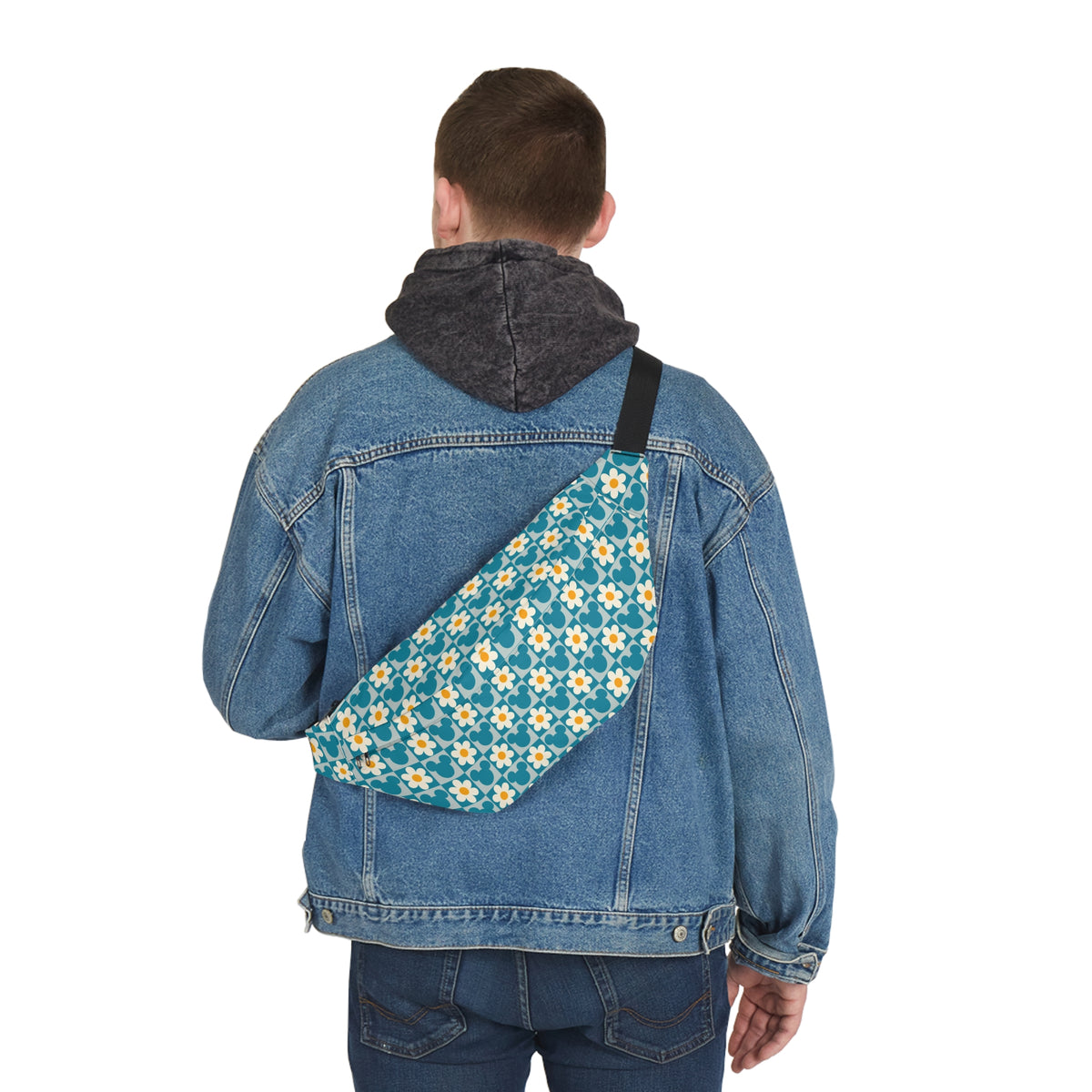 Blue Mickey & Daisy Inspired Checkerboard Large Fanny Pack