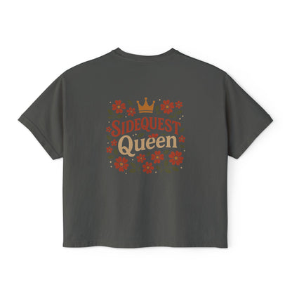Sidequest Queen Floral - Women's Boxy Tee