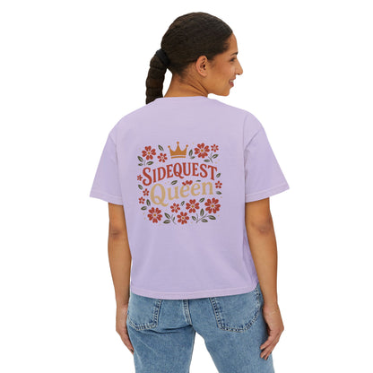Sidequest Queen Floral - Women's Boxy Tee