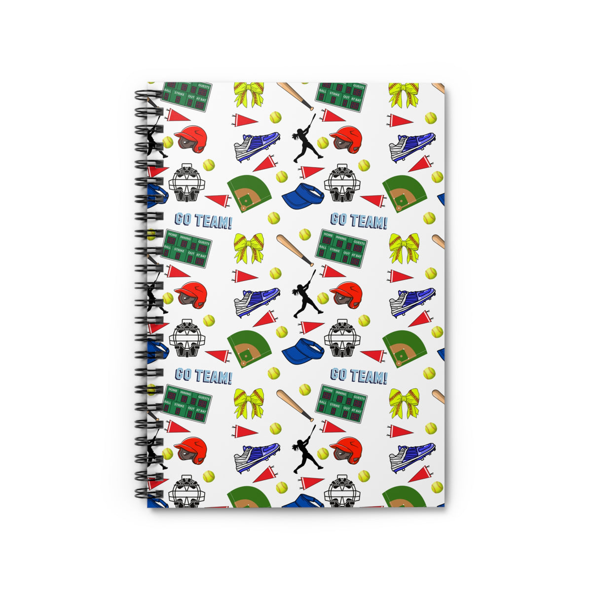 Softball Spirit Spiral Notebook – For Players, Fans & Dugout Dreams