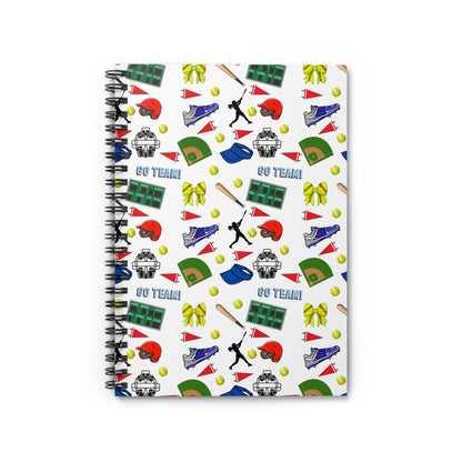 Softball Spirit Spiral Notebook – For Players, Fans & Dugout Dreams