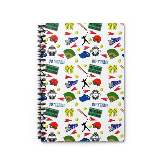 Softball Spirit Spiral Notebook – For Players, Fans & Dugout Dreams