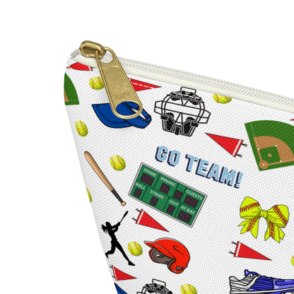Softball Inspired Accessory Pouch