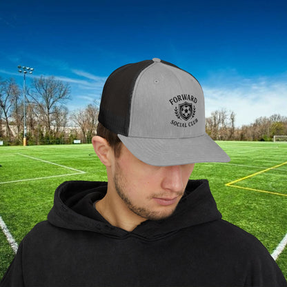 Forward Social Club in Black - Snapback Trucker Cap