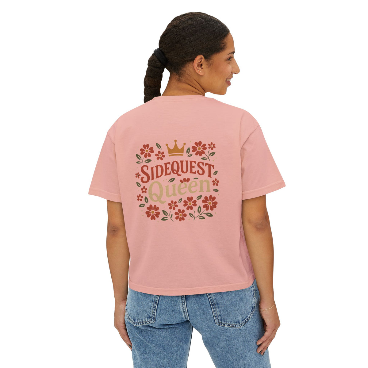 Sidequest Queen Floral - Women's Boxy Tee