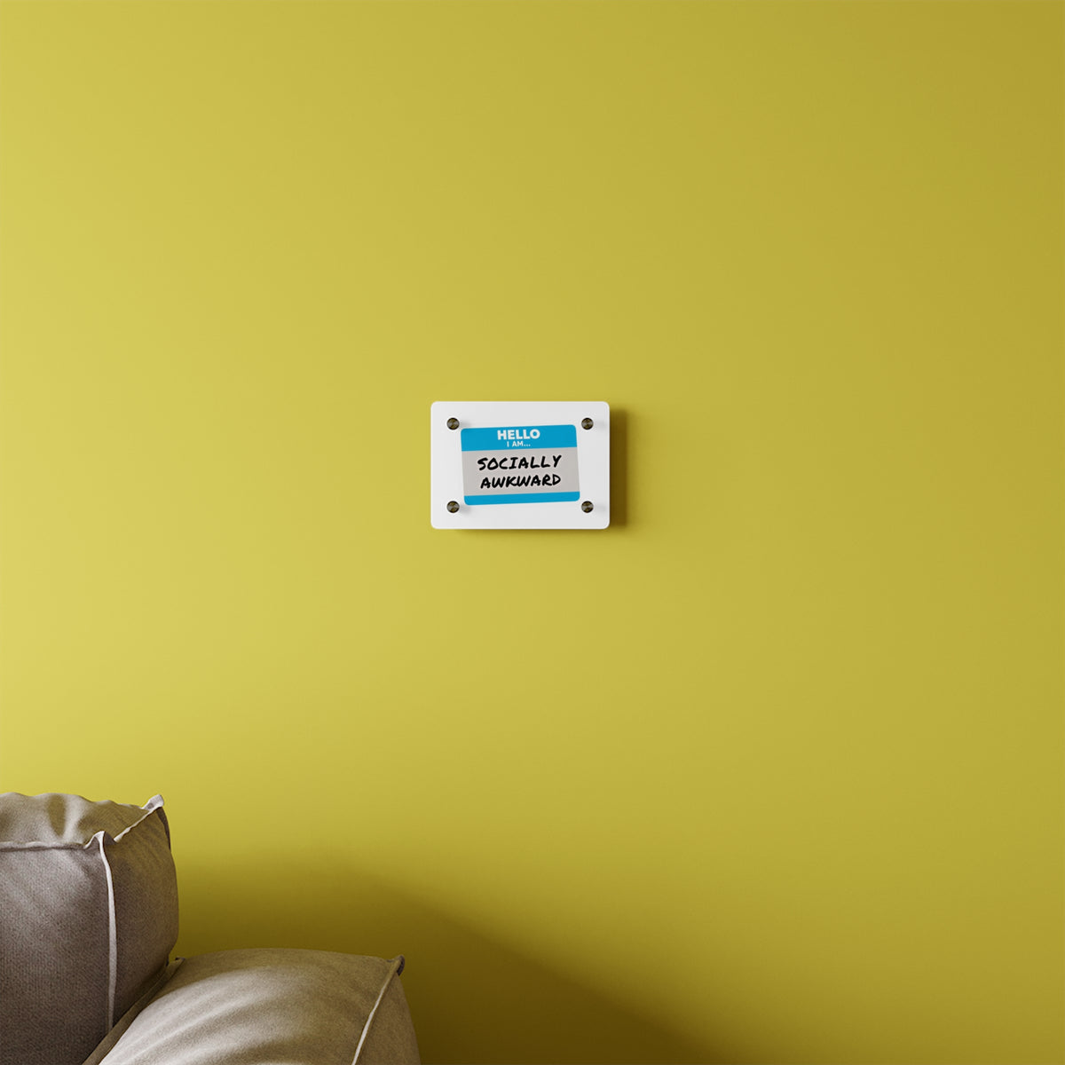 Hello I Am... Socially Awkward Acrylic Wall Art Panel