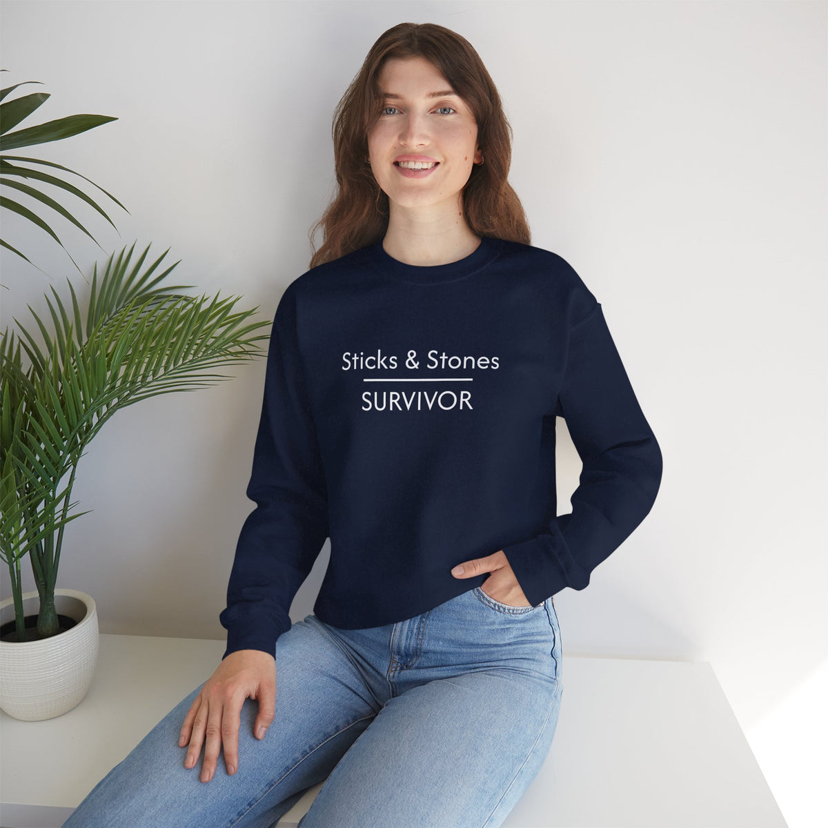 Sticks & Stones Survivor Crew Neck Sweatshirt