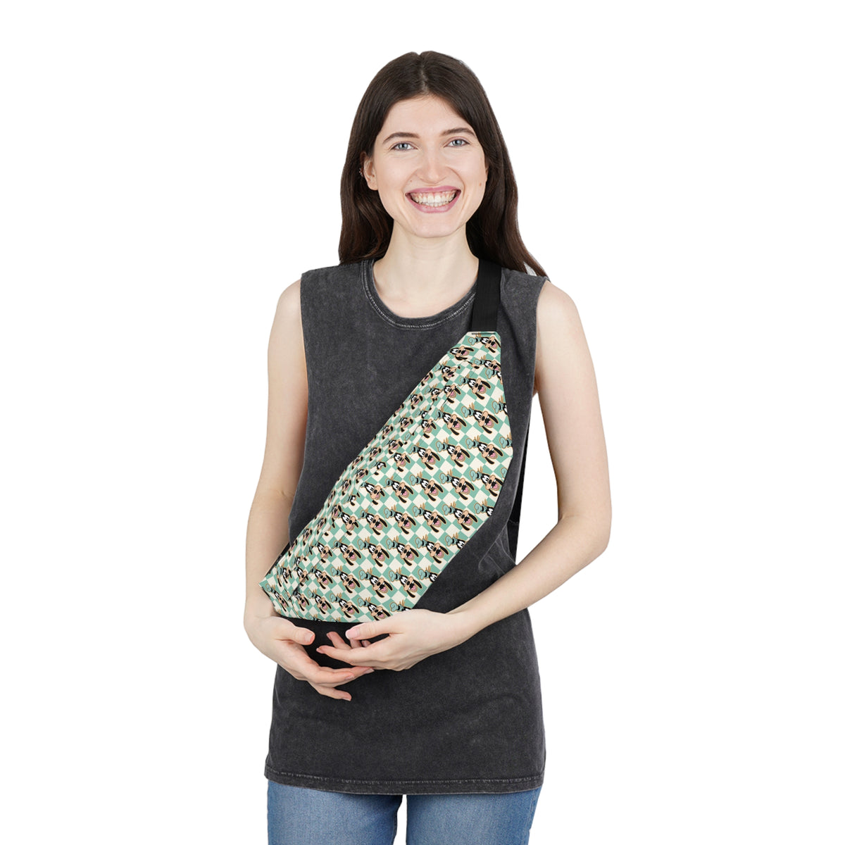 Goofy Themed Checkered Fanny Pack