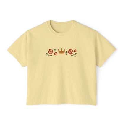 Sidequest Queen Floral - Women's Boxy Tee