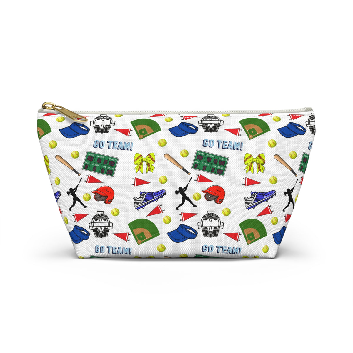 Softball Inspired Accessory Pouch