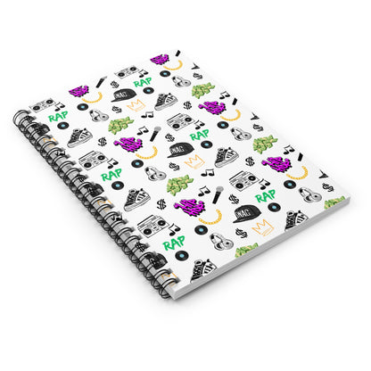 Hip-Hop Vibes Spiral Notebook – Rap, Swag & Beats on Every Page