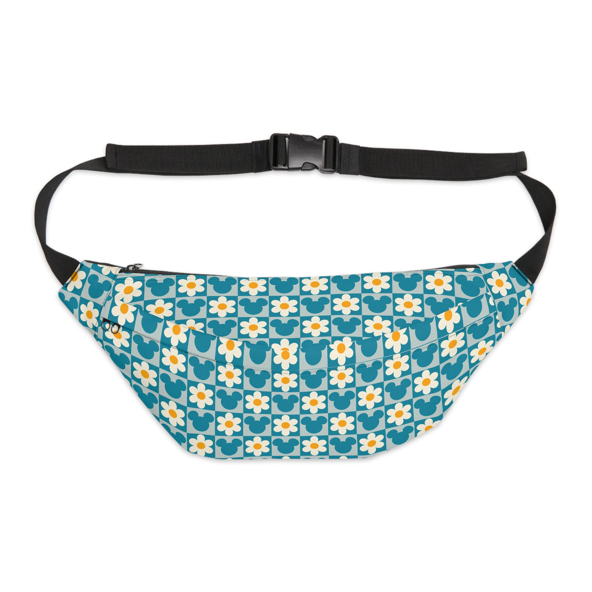 Blue Mickey & Daisy Inspired Checkerboard Large Fanny Pack