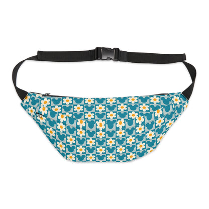 Blue Mickey & Daisy Inspired Checkerboard Large Fanny Pack